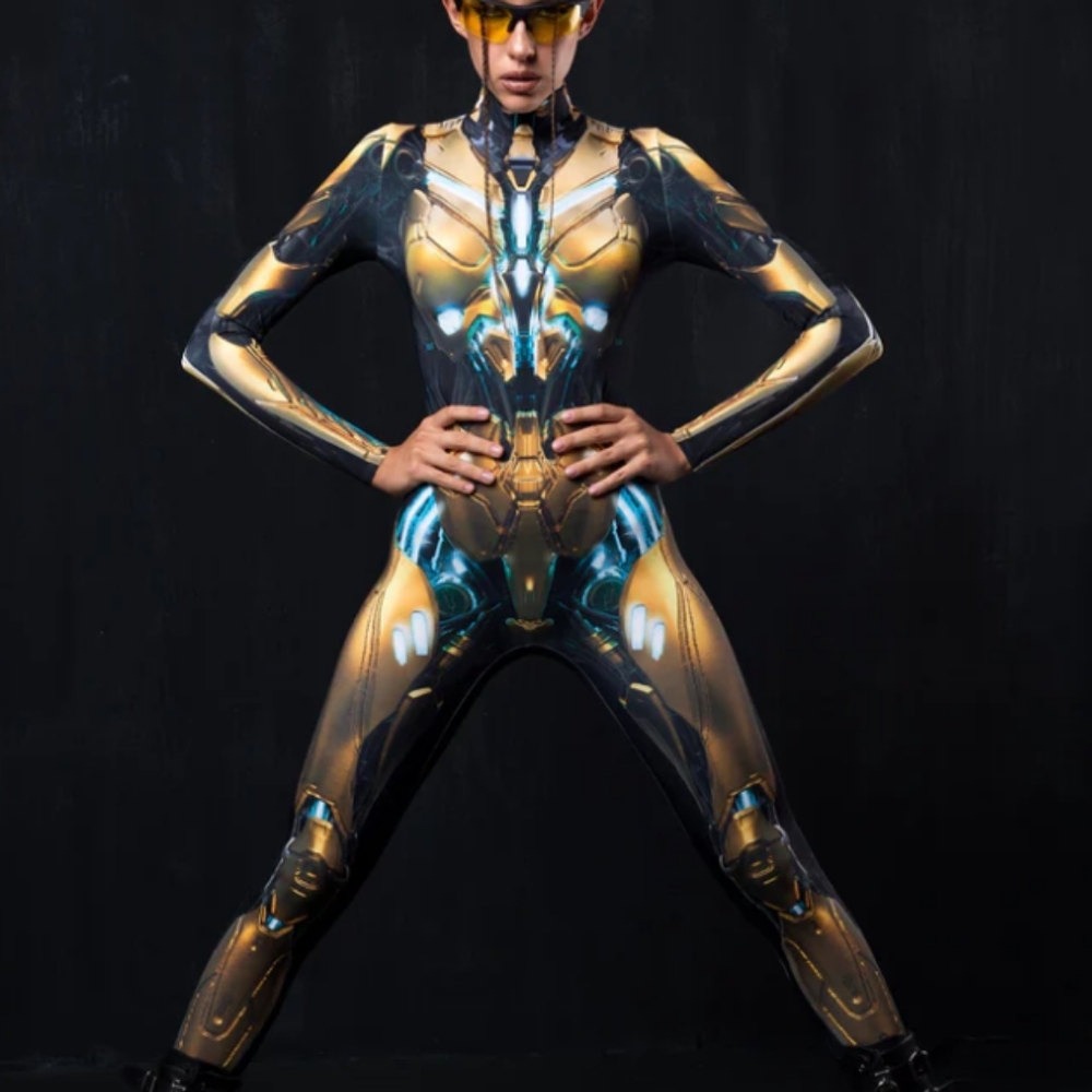 Badinka sexy robot bumblebee iron man iron gal costume XXL